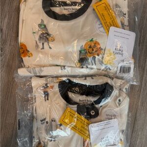 Burt's Bees Kids Halloween Costume Pajamas - Cream and Black